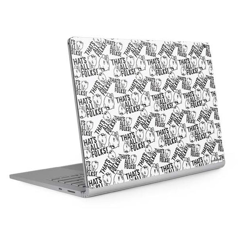 Looney Tunes Porky Pig Black and White Surface Book 2 13.5in Skin